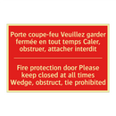Porte coupe-feu Veuillez garder /.../ - Fire protection door Please keep /.../