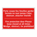 Porte coupe-feu Veuillez garder /.../ - Fire protection door Please keep /.../
