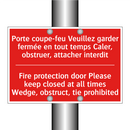 Porte coupe-feu Veuillez garder /.../ - Fire protection door Please keep /.../