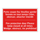 Porte coupe-feu Veuillez garder /.../ - Fire protection door Please keep /.../