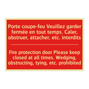 Porte coupe-feu Veuillez garder /.../ - Fire protection door Please keep /.../