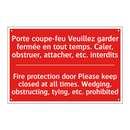 Porte coupe-feu Veuillez garder /.../ - Fire protection door Please keep /.../