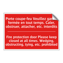 Porte coupe-feu Veuillez garder /.../ - Fire protection door Please keep /.../