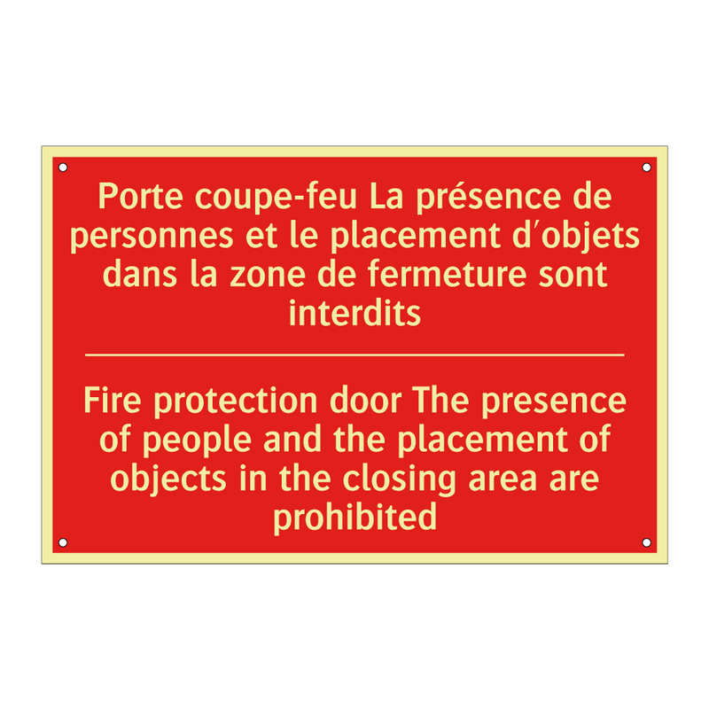Porte coupe-feu La présence de /.../ - Fire protection door The presence /.../