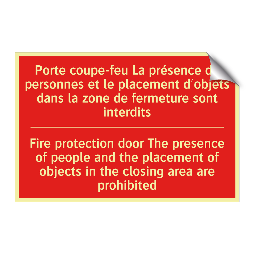 Porte coupe-feu La présence de /.../ - Fire protection door The presence /.../