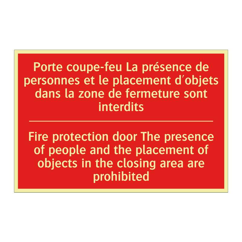 Porte coupe-feu La présence de /.../ - Fire protection door The presence /.../