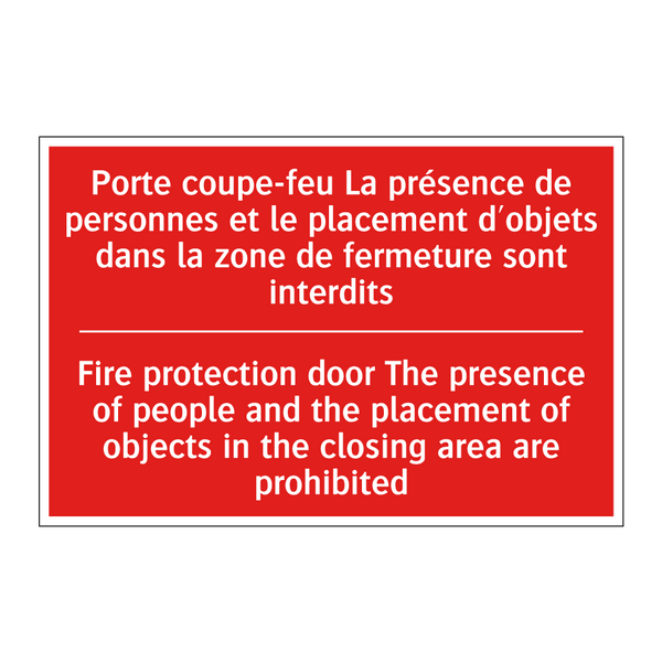 Porte coupe-feu La présence de /.../ - Fire protection door The presence /.../
