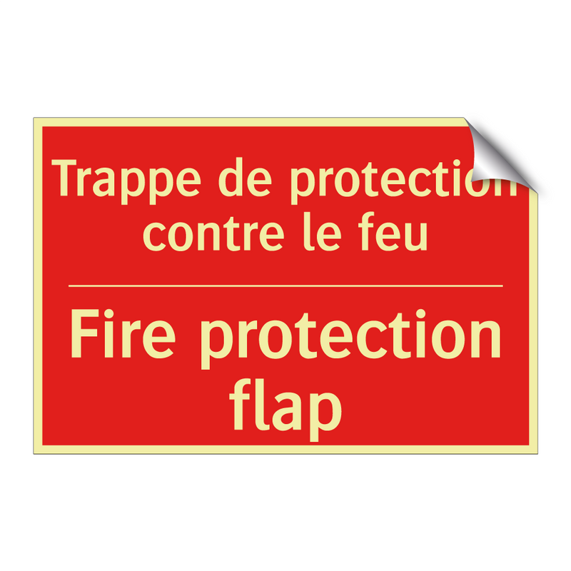 Trappe de protection contre le /.../ - Fire protection flap