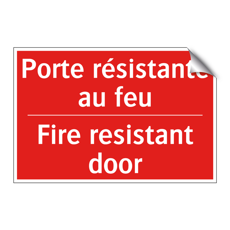 Porte résistante au feu - Fire resistant door