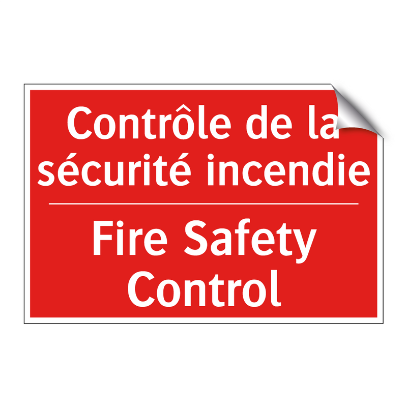 Contrôle de la sécurité incendie /.../ - Fire Safety Control