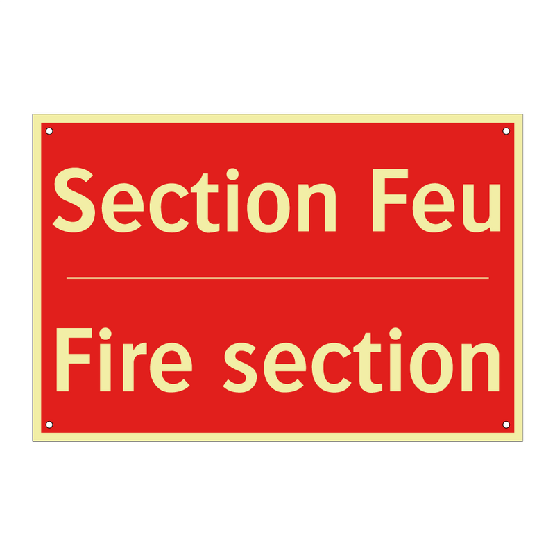 Section Feu - Fire section