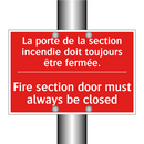 La porte de la section incendie /.../ - Fire section door must always /.../