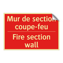 Mur de section coupe-feu - Fire section wall