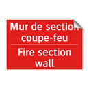 Mur de section coupe-feu - Fire section wall