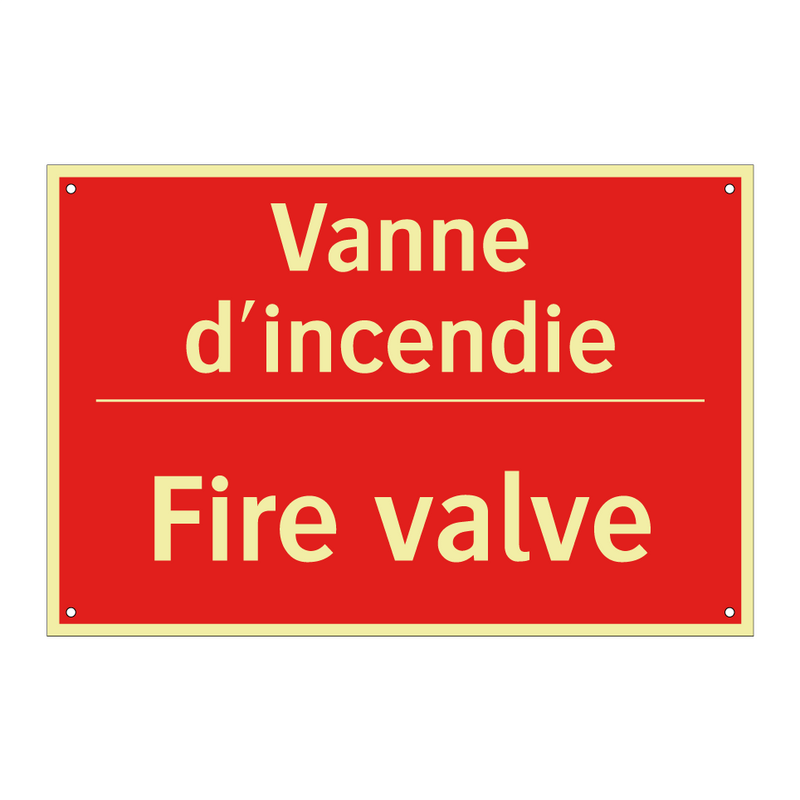 Vanne d'incendie - Fire valve