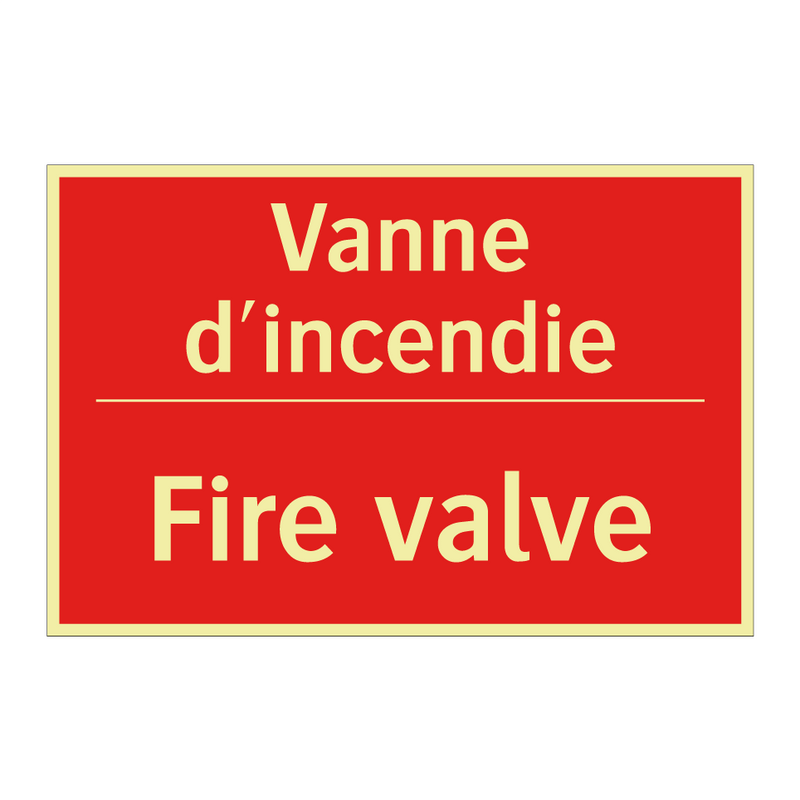 Vanne d'incendie - Fire valve