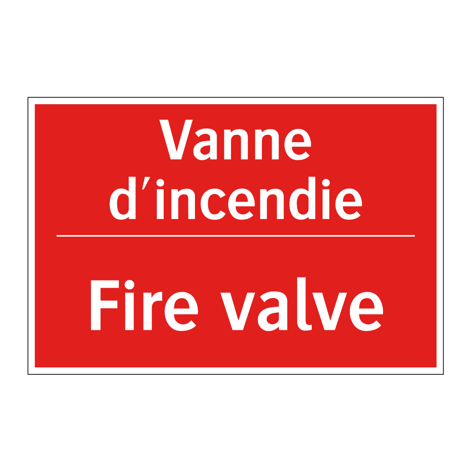 Vanne d'incendie - Fire valve