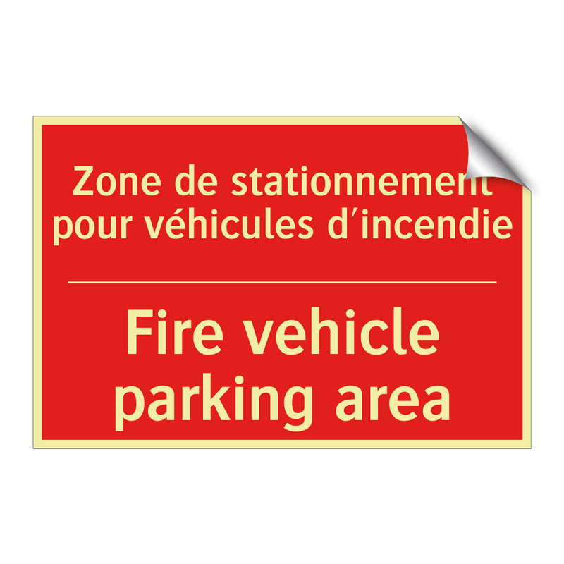 Zone de stationnement pour véhicules /.../ - Fire vehicle parking area