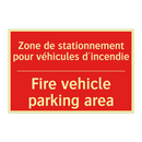 Zone de stationnement pour véhicules /.../ - Fire vehicle parking area