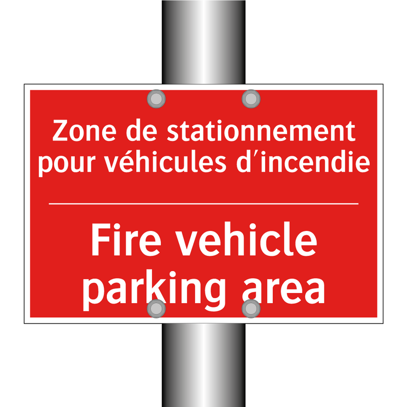 Zone de stationnement pour véhicules /.../ - Fire vehicle parking area