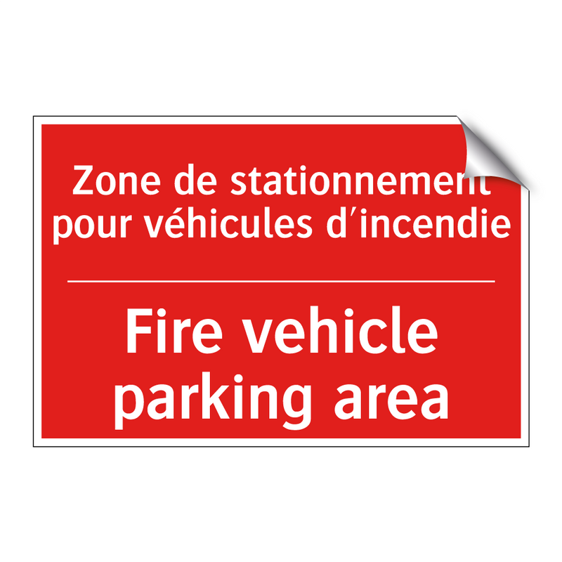 Zone de stationnement pour véhicules /.../ - Fire vehicle parking area