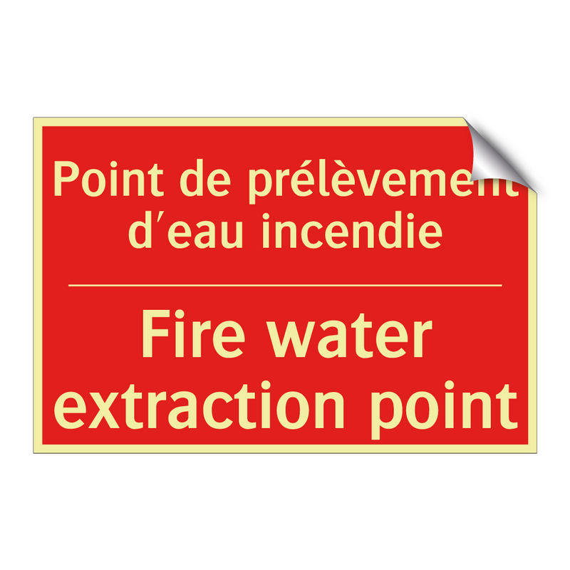 Point de prélèvement d'eau incendie /.../ - Fire water extraction point