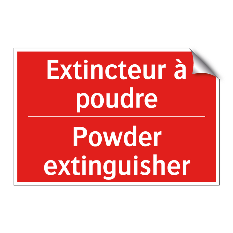 Extincteur à poudre - Powder extinguisher