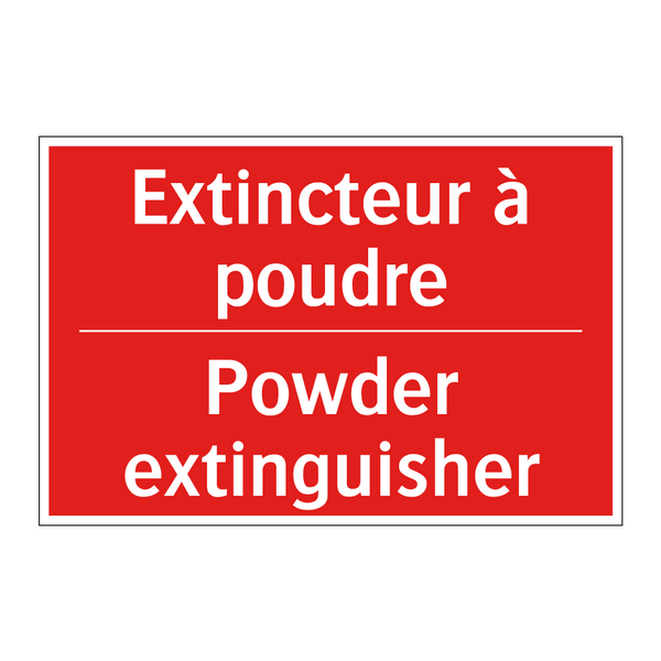 Extincteur à poudre - Powder extinguisher