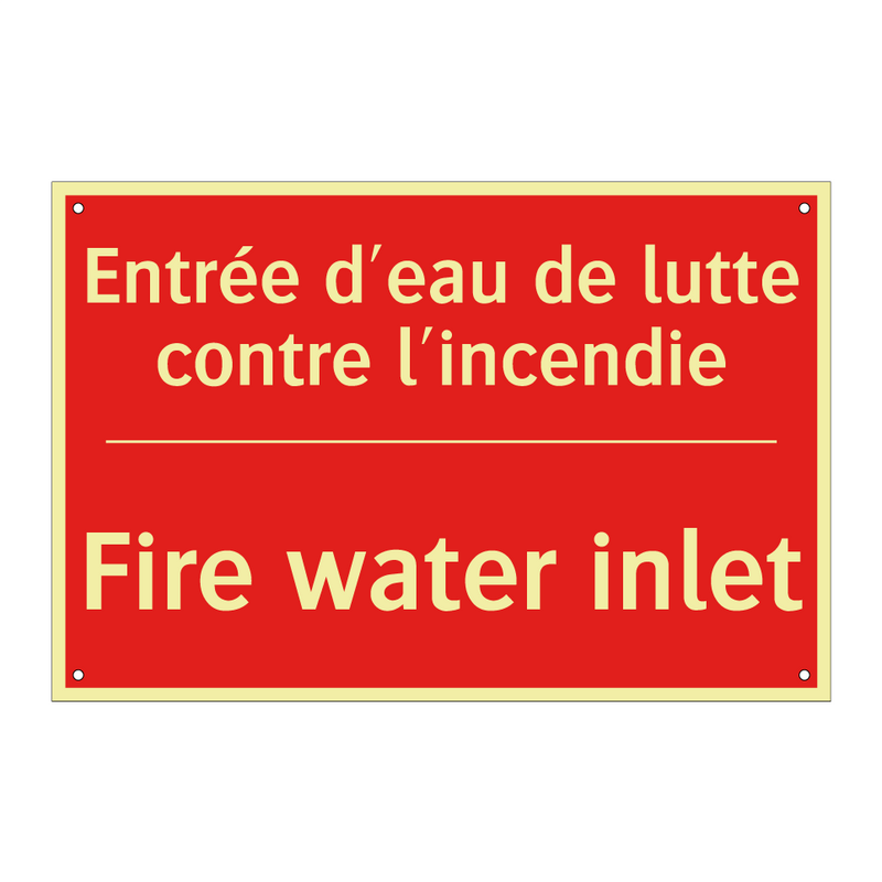 Entrée d'eau de lutte contre l'incendie /.../ - Fire water inlet