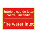 Entrée d'eau de lutte contre l'incendie /.../ - Fire water inlet