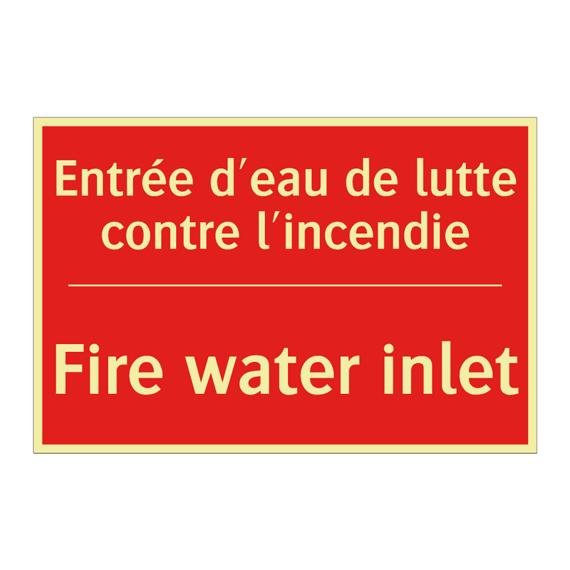 Entrée d'eau de lutte contre l'incendie /.../ - Fire water inlet