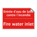 Entrée d'eau de lutte contre l'incendie /.../ - Fire water inlet