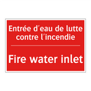 Entrée d'eau de lutte contre l'incendie /.../ - Fire water inlet