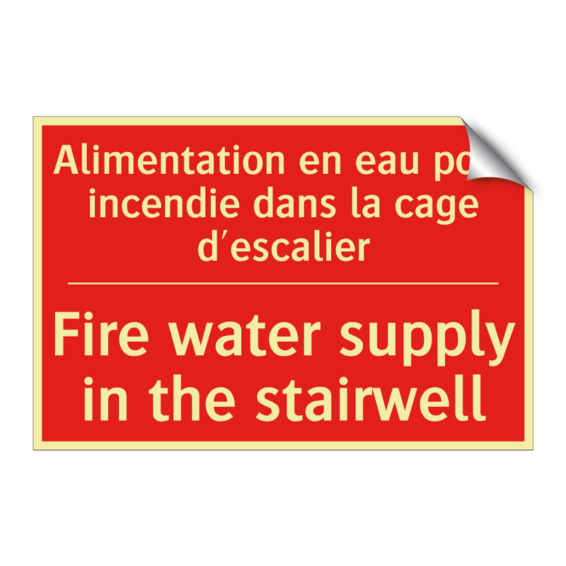 Alimentation en eau pour incendie /.../ - Fire water supply in the stairwell /.../
