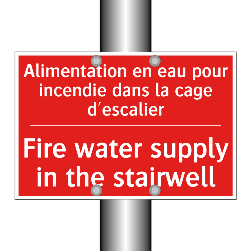Alimentation en eau pour incendie /.../ - Fire water supply in the stairwell /.../