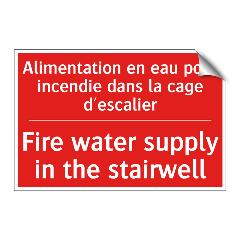 Alimentation en eau pour incendie /.../ - Fire water supply in the stairwell /.../