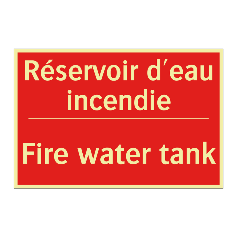 Réservoir d'eau incendie - Fire water tank