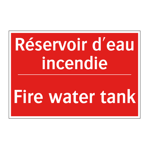 Réservoir d'eau incendie - Fire water tank