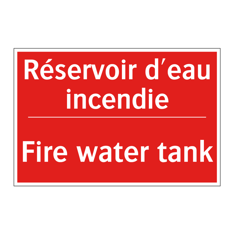 Réservoir d'eau incendie - Fire water tank