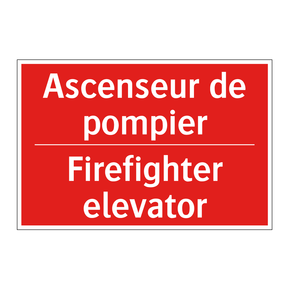 Ascenseur de pompier - Firefighter elevator