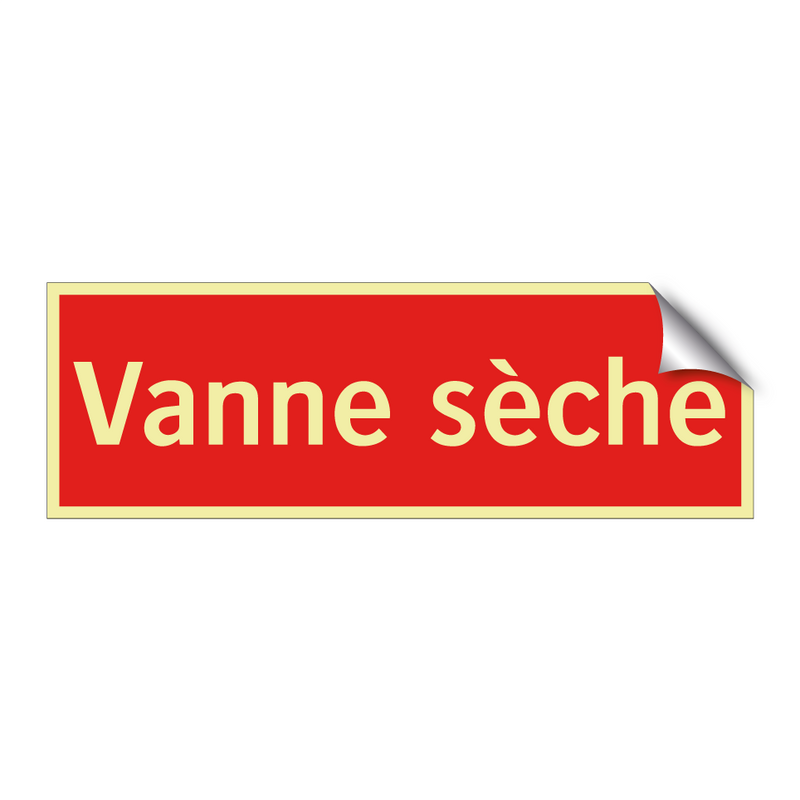 Vanne sèche