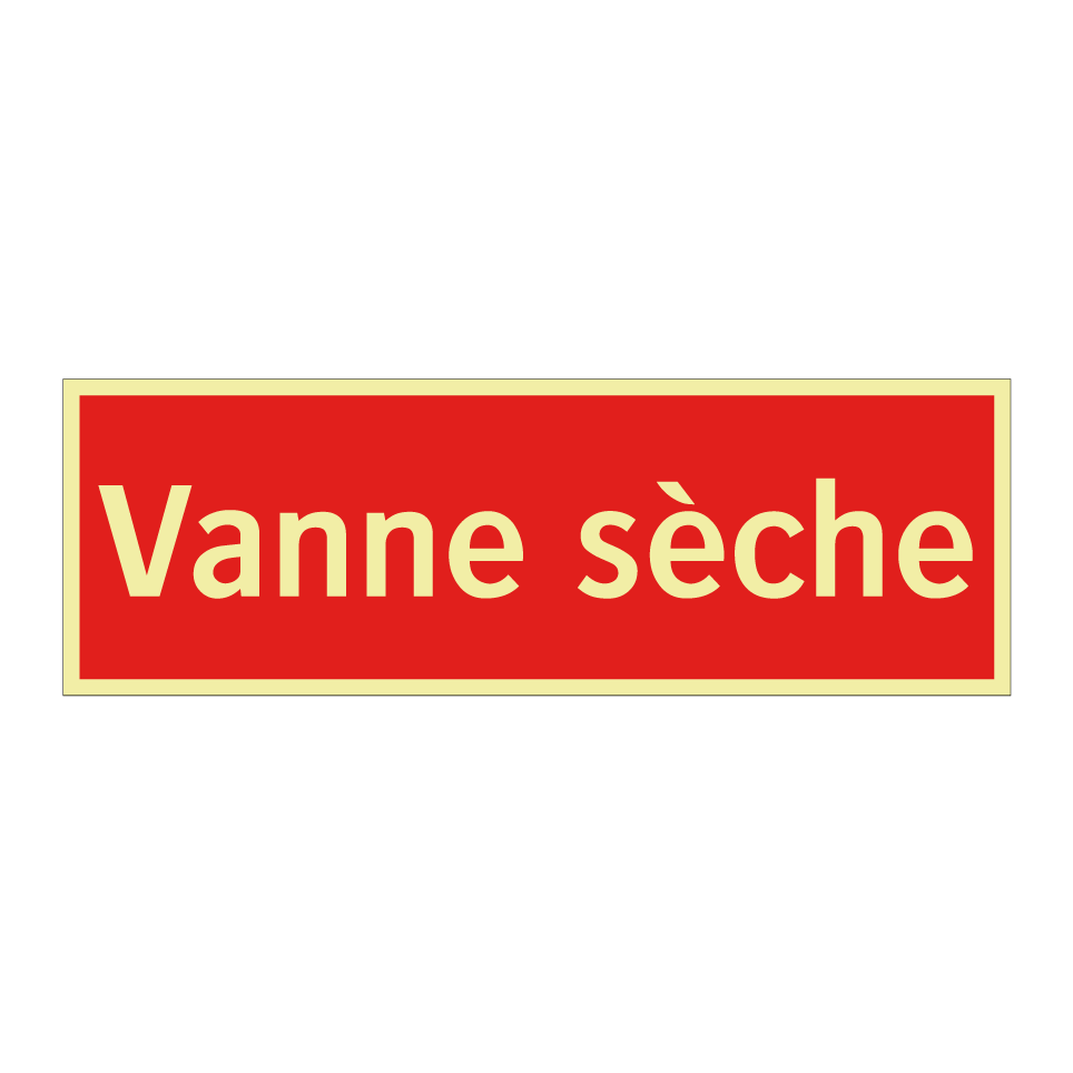 Vanne sèche