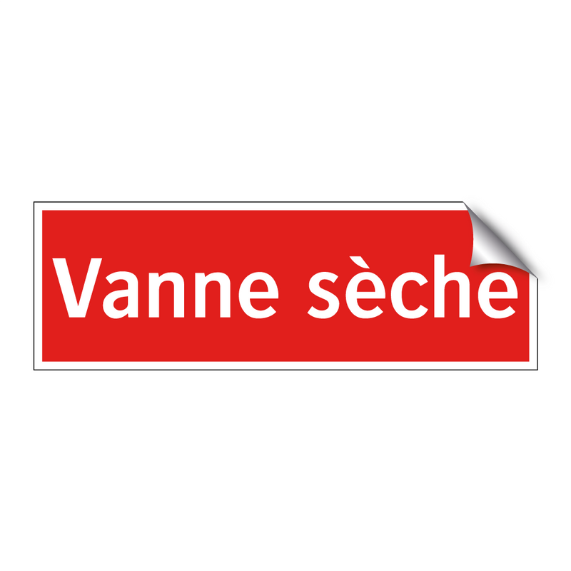 Vanne sèche