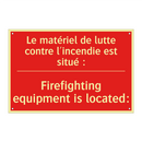 Le matériel de lutte contre l'incendie /.../ - Firefighting equipment is located: /.../
