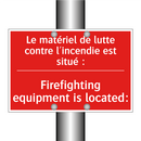 Le matériel de lutte contre l'incendie /.../ - Firefighting equipment is located: /.../