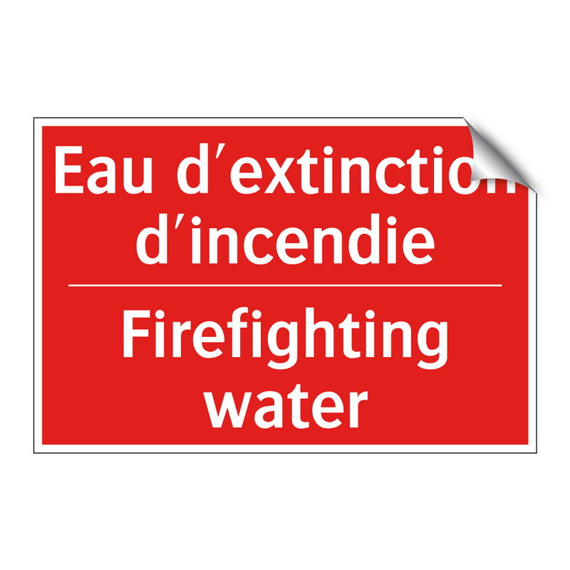 Eau d'extinction d'incendie - Firefighting water