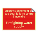Approvisionnement en eau pour /.../ - Firefighting water supply