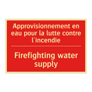 Approvisionnement en eau pour /.../ - Firefighting water supply