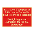 Extraction d'eau pour la lutte /.../ - Firefighting water extraction /.../