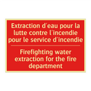 Extraction d'eau pour la lutte /.../ - Firefighting water extraction /.../